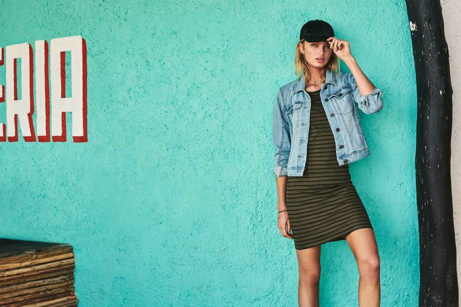 damen sommer kleid gestreift