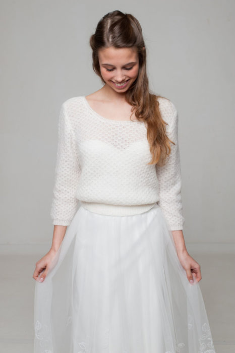 brautkleid pullover strickpullover weiß