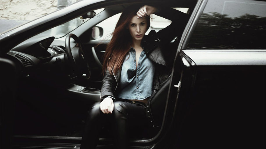 Auto Jeanshemd Lederhose
