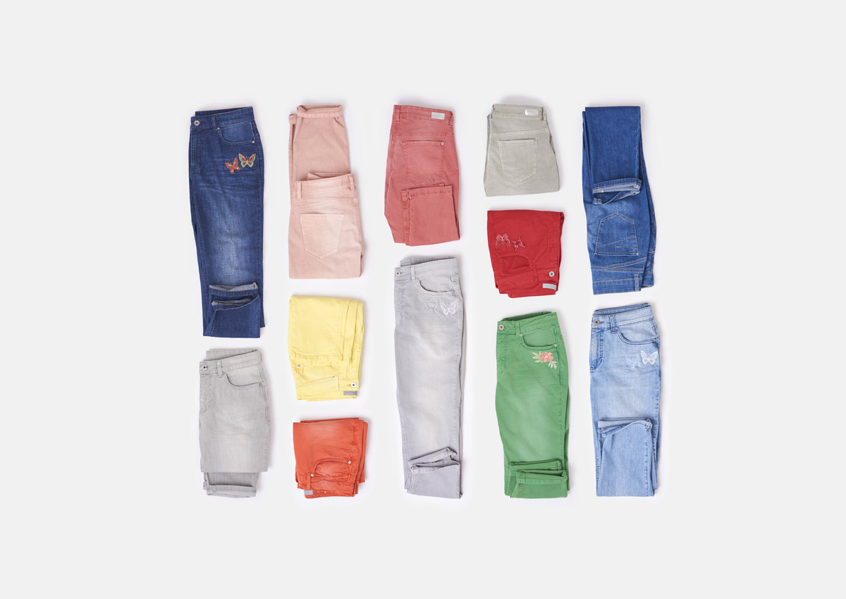 Jeanshosen farbig Clearance